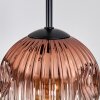 Ripoll hanging light, globe light, pendant light, Cluster pendant lamp chrome, gold, clear, coppery, Smoke-coloured, 3-light sources