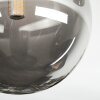 Chehalis ceiling light, globe light Amber, Smoke-coloured, 3-light sources