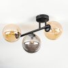 Chehalis ceiling light, globe light Amber, Smoke-coloured, 3-light sources