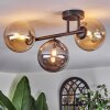Chehalis ceiling light, globe light Amber, Smoke-coloured, 3-light sources