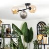Chehalis ceiling light, globe light Amber, Smoke-coloured, 3-light sources