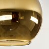 Koyoto ceiling light, globe light 45 cm gold, 5-light sources