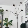 Nikkala floor lamp chrome, black, 5-light sources