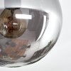 Gastor ceiling light, globe light 45 cm Smoke-coloured, 5-light sources