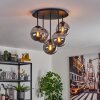 Gastor ceiling light, globe light 45 cm Smoke-coloured, 5-light sources