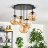 Gastor ceiling light, globe light 45 cm Amber, 5-light sources