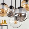 Gastor ceiling light, globe light 45 cm Amber, clear, Smoke-coloured, 5-light sources