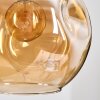 Ripoll hanging light, globe light, Cluster pendant lamp Amber, Smoke-coloured, 3-light sources