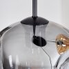 Ripoll hanging light, globe light, Cluster pendant lamp Amber, Smoke-coloured, 3-light sources