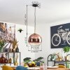 Koyoto hanging light, globe light, pendant light gold, black, 1-light source
