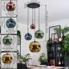 Ripoll hanging light, globe light, Cluster pendant lamp blue, gold, green, coppery, 4-light sources