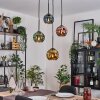 Ripoll hanging light, globe light, Cluster pendant lamp blue, gold, green, coppery, 4-light sources