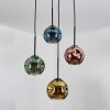 Ripoll hanging light, globe light, Cluster pendant lamp blue, gold, green, coppery, 4-light sources