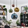 Ripoll hanging light, globe light, Cluster pendant lamp blue, gold, green, coppery, 4-light sources