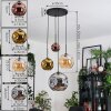 Ripoll hanging light, globe light, Cluster pendant lamp Amber, gold, coppery, Smoke-coloured, 4-light sources