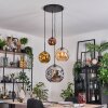 Ripoll hanging light, globe light, Cluster pendant lamp Amber, gold, coppery, Smoke-coloured, 4-light sources