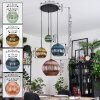 Koyoto hanging light, globe light, Cluster pendant lamp 35 cm Amber, gold, coppery, Smoke-coloured, 4-light sources
