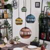 Koyoto hanging light, globe light, Cluster pendant lamp 35 cm Amber, gold, coppery, Smoke-coloured, 4-light sources