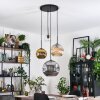 Ripoll hanging light, globe light, Cluster pendant lamp Amber, gold, clear, Smoke-coloured, 4-light sources