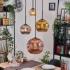 Ripoll hanging light, globe light, Cluster pendant lamp Amber, gold, coppery, Smoke-coloured, 4-light sources