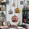 Ripoll hanging light, globe light, Cluster pendant lamp Amber, gold, coppery, Smoke-coloured, 4-light sources