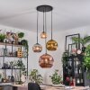 Ripoll hanging light, globe light, Cluster pendant lamp Amber, gold, coppery, Smoke-coloured, 4-light sources