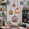 Ripoll hanging light, globe light, Cluster pendant lamp Amber, gold, coppery, Smoke-coloured, 4-light sources