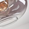 Apedo ceiling light, globe light clear, Smoke-coloured, 1-light source