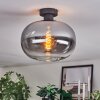 Apedo ceiling light, globe light clear, Smoke-coloured, 1-light source