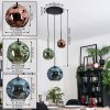 Ripoll hanging light, globe light, Cluster pendant lamp blue, green, coppery, 3-light sources