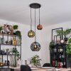 Ripoll hanging light, globe light, Cluster pendant lamp blue, green, coppery, 3-light sources