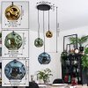 Ripoll hanging light, globe light, Cluster pendant lamp blue, gold, green, 3-light sources