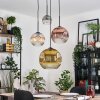 Ripoll hanging light, globe light, Cluster pendant lamp Amber, gold, clear, coppery, Smoke-coloured, 4-light sources