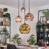 Ripoll hanging light, globe light, Cluster pendant lamp Amber, gold, clear, coppery, Smoke-coloured, 4-light sources