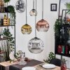 Ripoll hanging light, globe light, Cluster pendant lamp Amber, chrome, gold, clear, coppery, Smoke-coloured, 4-light sources