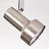 Edain ceiling light, ceiling spotlight LED chrome, matt nickel, 2-light sources