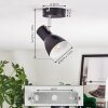 Farel ceiling light, ceiling spotlight chrome, black, 1-light source