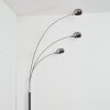 Nikkala floor lamp chrome, white, 3-light sources