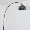 Baloca floor lamp, Arch lamps chrome, black, 1-light source