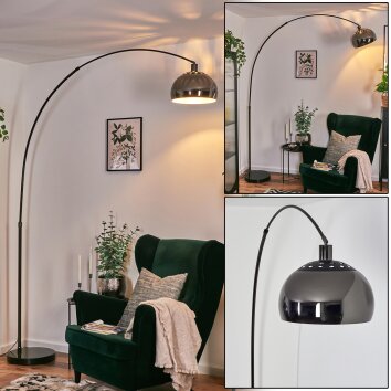 Baloca floor lamp, Arch lamps chrome, black, 1-light source