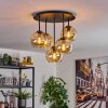 Koyoto ceiling light, globe light 45 cm Amber, 5-light sources