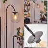 Koyoto floor lamp, Arch lamps chrome, black, 1-light source