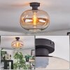 Apedo ceiling light Amber, clear, 1-light source