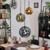 Ripoll hanging light, globe light, Cluster pendant lamp blue, gold, green, 3-light sources