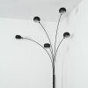 Nikkala floor lamp chrome, black, 5-light sources