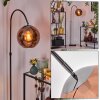 Koyoto floor lamp, Arch lamps chrome, black, 1-light source