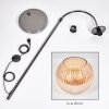 Koyoto floor lamp, Arch lamps chrome, black, 1-light source