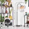 Koyoto floor lamp, Arch lamps chrome, black, 1-light source