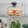Apedo ceiling light Amber, 1-light source