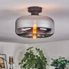 Boza ceiling light chrome, Smoke-coloured, 1-light source